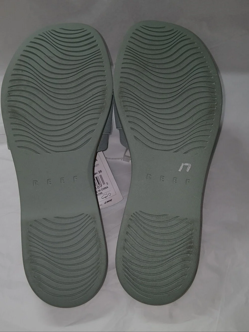 REEF Cushion Sunny Emma Vegan Leather Slides,  Light Green - Picture 8 of 9